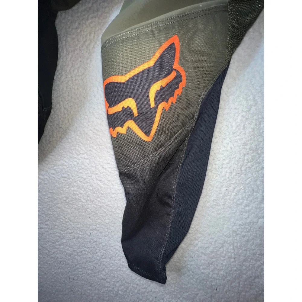 Fox Racing Legion Motocross Pants Mens 36 Olive Green Orange Off-Road MX Gear - Picture 3 of 9